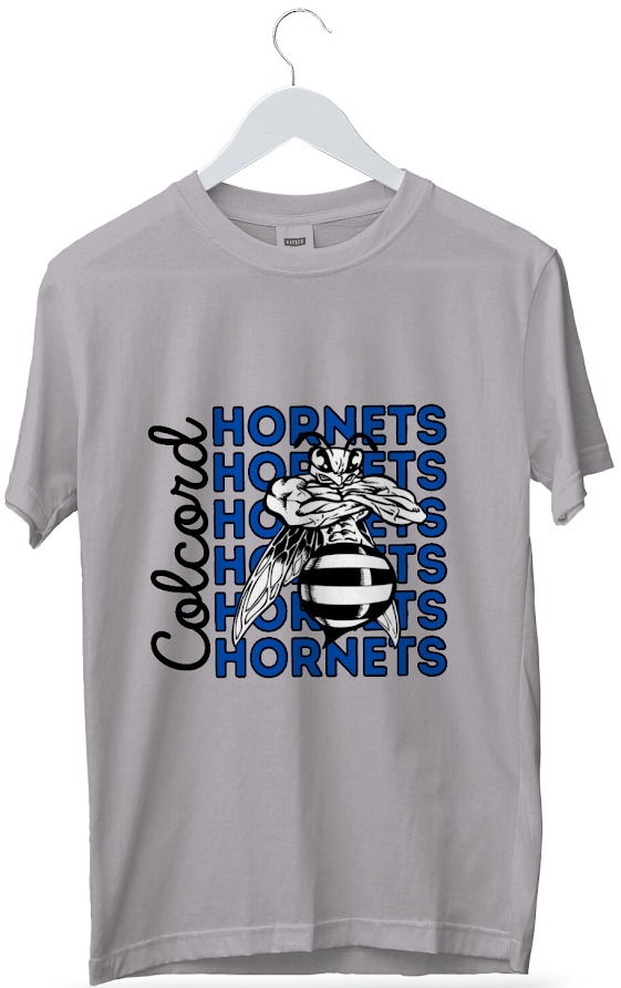Colcord Gray Hornets Design T-Shirt